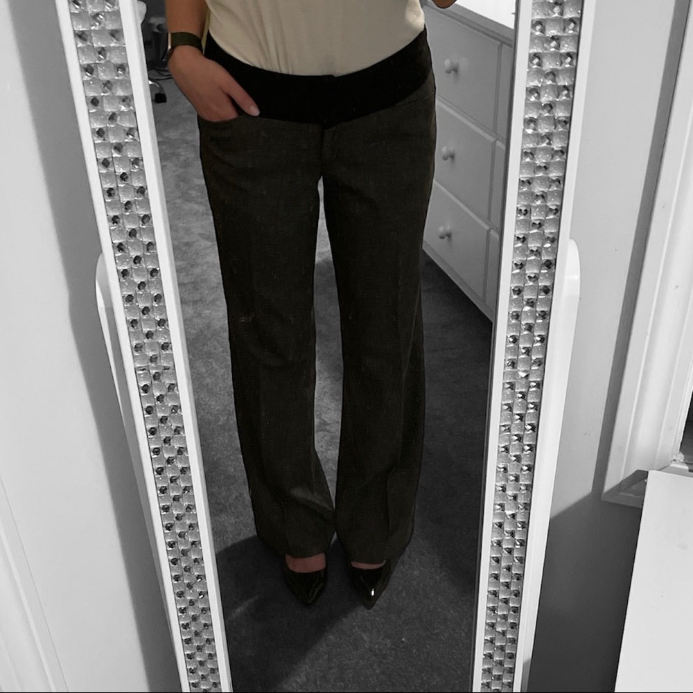 Express Editor Wide Leg Pant Grey Size 8R